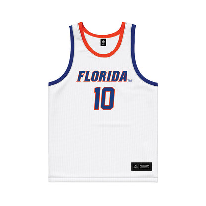 Florida - NCAA Men's Basketball : Thomas Haugh - White Basketball Jersey-0