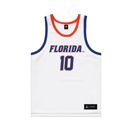 Florida - NCAA Men's Basketball : Thomas Haugh - White Basketball Jersey-0
