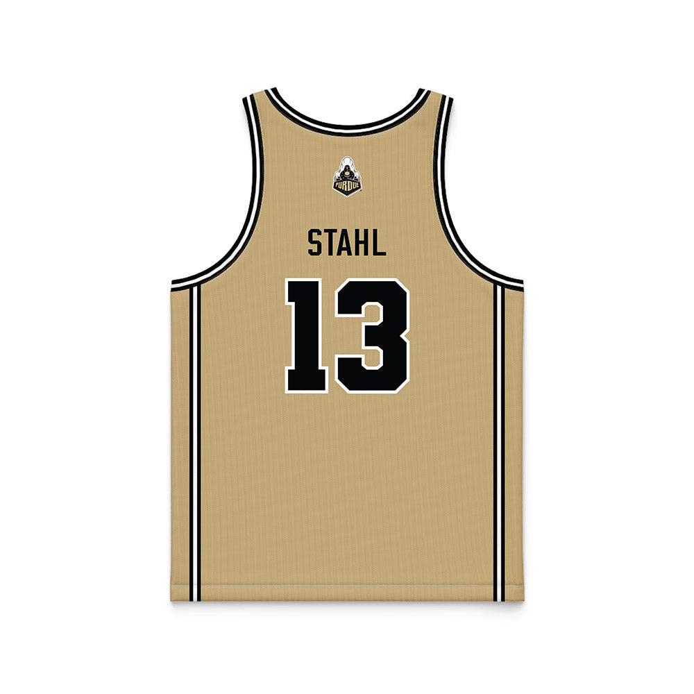 Purdue - NCAA Women's Basketball : Saige Stahl - Gold Basketball Jersey-1