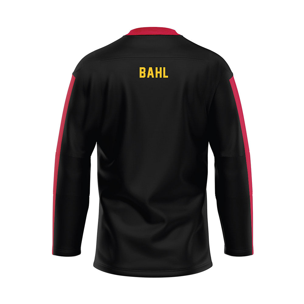 Ferris State - NCAA Stunt : Ella Bahl - Black Hockey Jersey-1