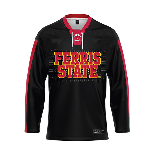 Ferris State - NCAA Cheerleading : Jayla Djurasaj - Black Hockey Jersey-0