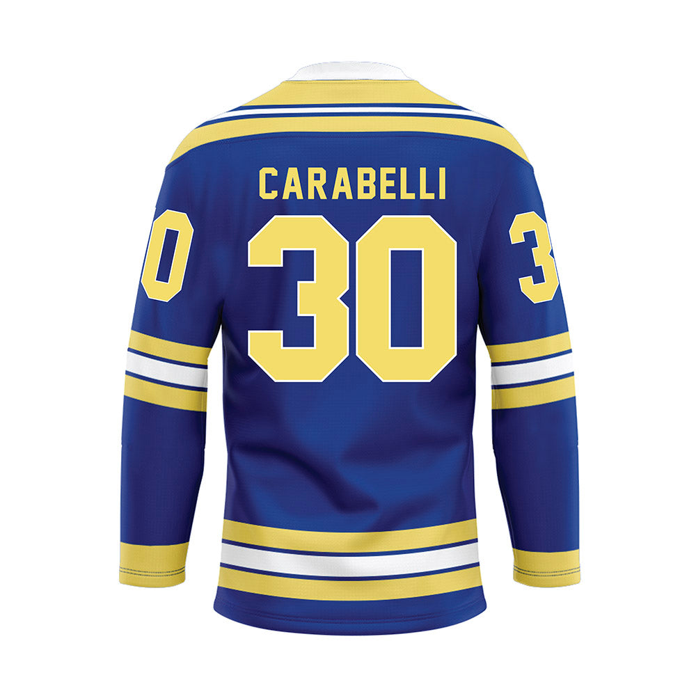 Worcester State - NCAA Men's Ice Hockey : Salvatore Carabelli - Blue Hockey Jersey-1