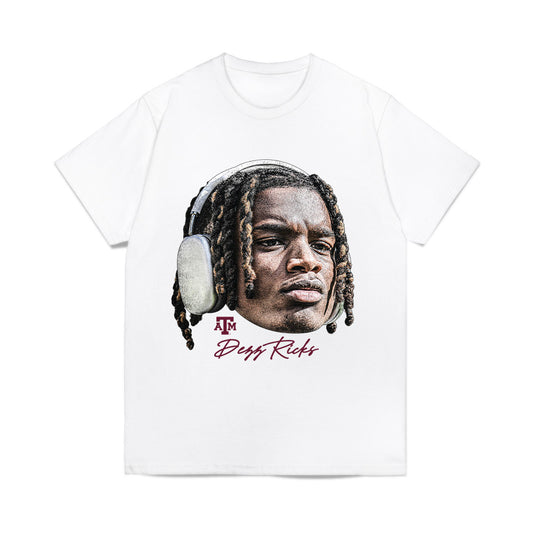 Texas A&M - NCAA Football : Dezz Ricks - Game Face Comfort Colors T-Shirt-0