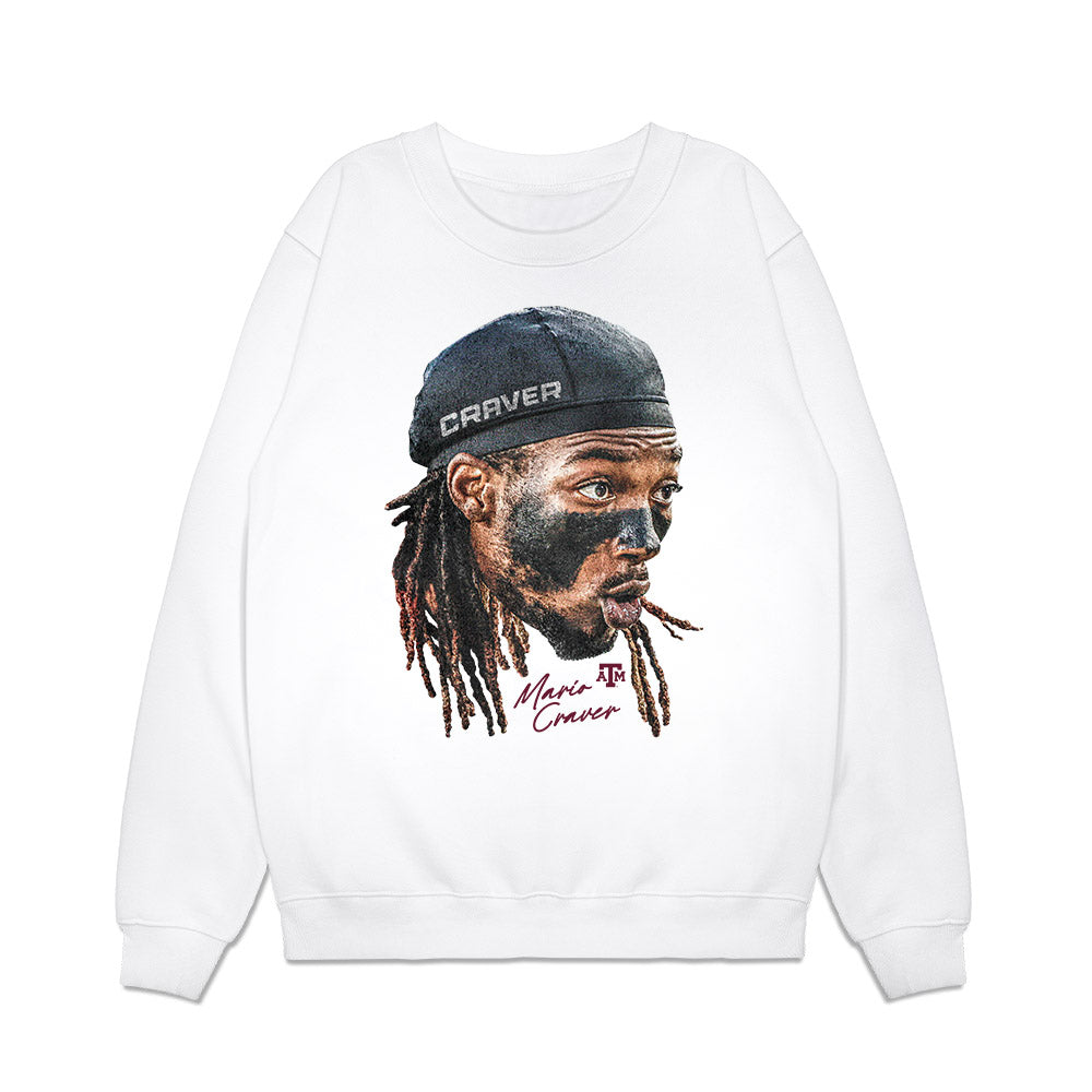 Texas A&M - NCAA Football : Mario Craver - Game Face Premium Crewneck Sweatshirt-0