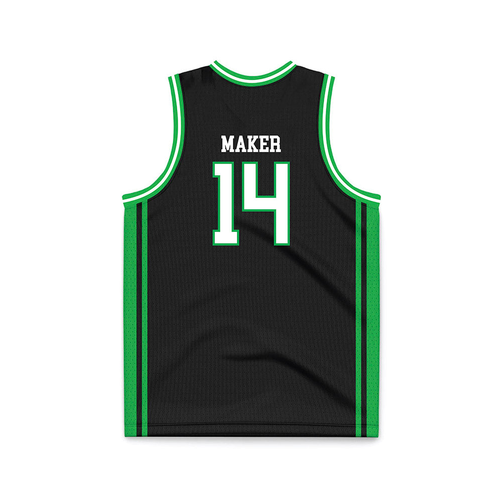 Marshall - NCAA Men's Basketball : Khaman Maker - Black Basketball Jersey-1