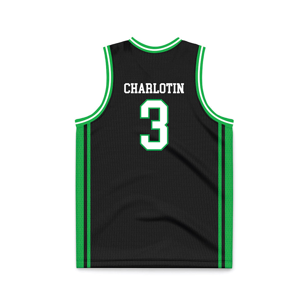 Marshall - NCAA Men's Basketball : Alex Charlotin - Black Basketball Jersey-1