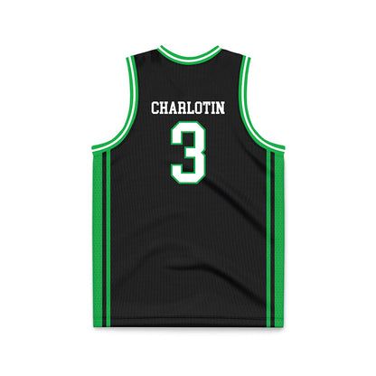 Marshall - NCAA Men's Basketball : Alex Charlotin - Black Basketball Jersey-1