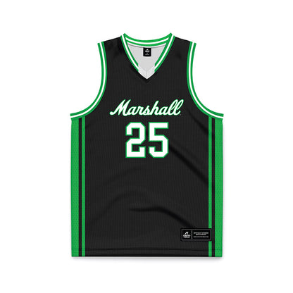 Marshall - NCAA Men's Basketball : Boubacar Djigo - Black Basketball Jersey-0