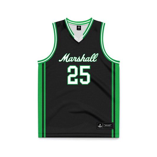 Marshall - NCAA Men's Basketball : Boubacar Djigo - Black Basketball Jersey-0