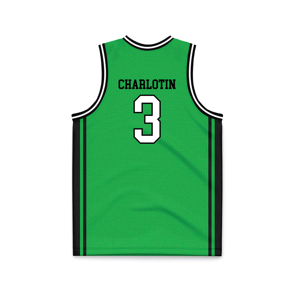 Marshall - NCAA Men's Basketball : Alex Charlotin - Green Basketball Jersey-1