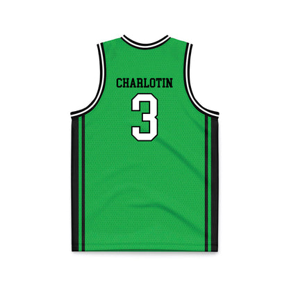 Marshall - NCAA Men's Basketball : Alex Charlotin - Green Basketball Jersey-1