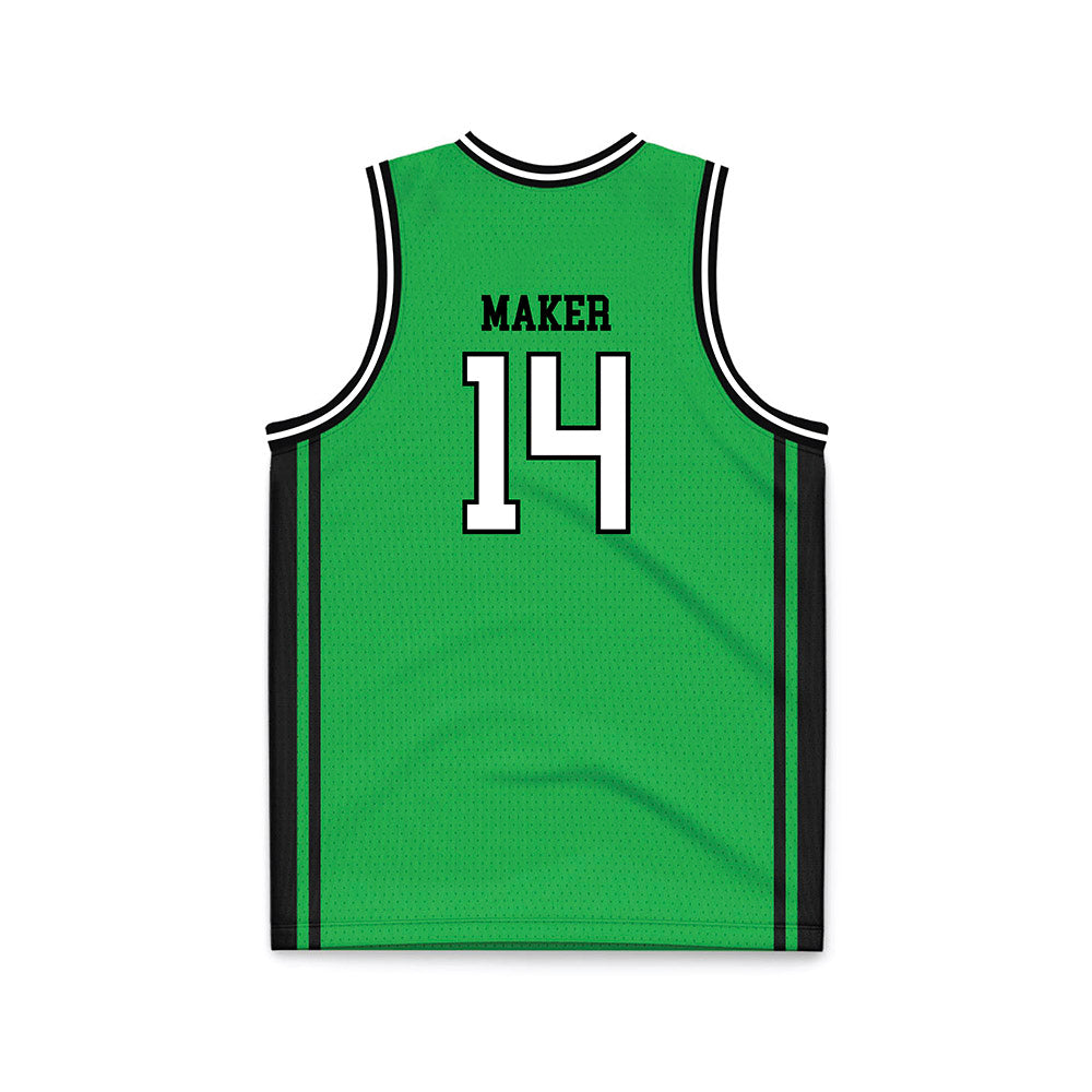 Marshall - NCAA Men's Basketball : Khaman Maker - Green Basketball Jersey-1