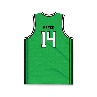 Marshall - NCAA Men's Basketball : Khaman Maker - Green Basketball Jersey-1