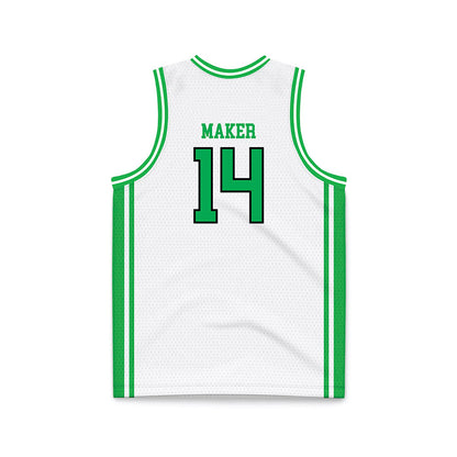 Marshall - NCAA Men's Basketball : Khaman Maker - White Basketball Jersey-1