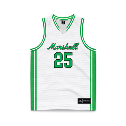 Marshall - NCAA Men's Basketball : Boubacar Djigo - White Basketball Jersey-0