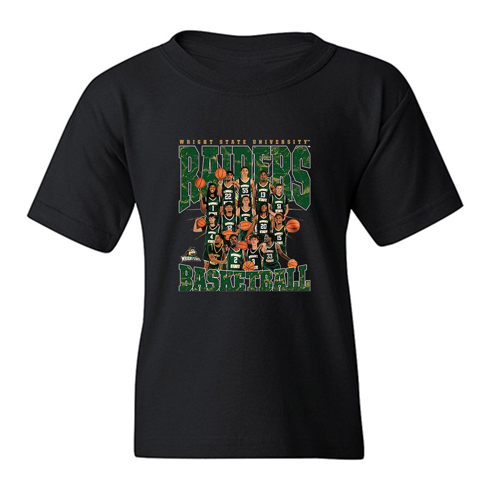 Wright State - NCAA Men's Basketball : - Team Collage Youth T-Shirt-0