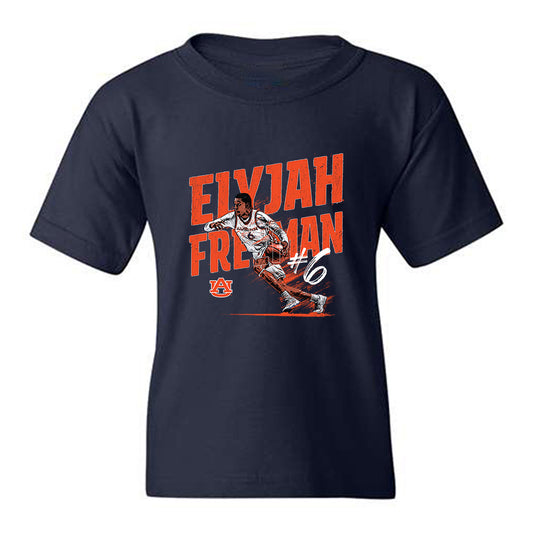 Auburn - NCAA Men's Basketball : Elyjah Freeman - Collage Youth T-Shirt-0