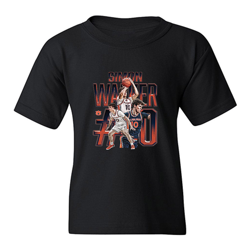 Auburn - NCAA Men's Basketball : Simon Walker - Collage Youth T-Shirt-0