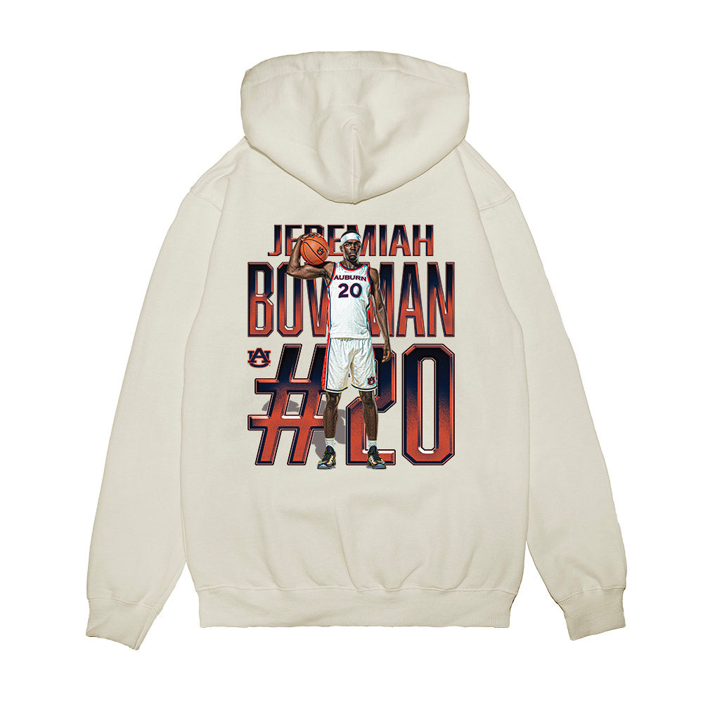 Auburn - NCAA Men's Basketball : Jeremiah Bowman - Collage Premium Hooded Sweatshirt-1