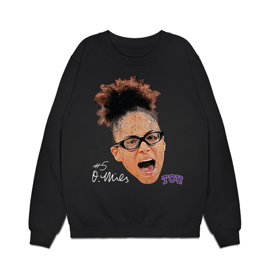 TCU - NCAA Women's Basketball : Olivia Miles - GameFace Premium Crewneck Sweatshirt-0