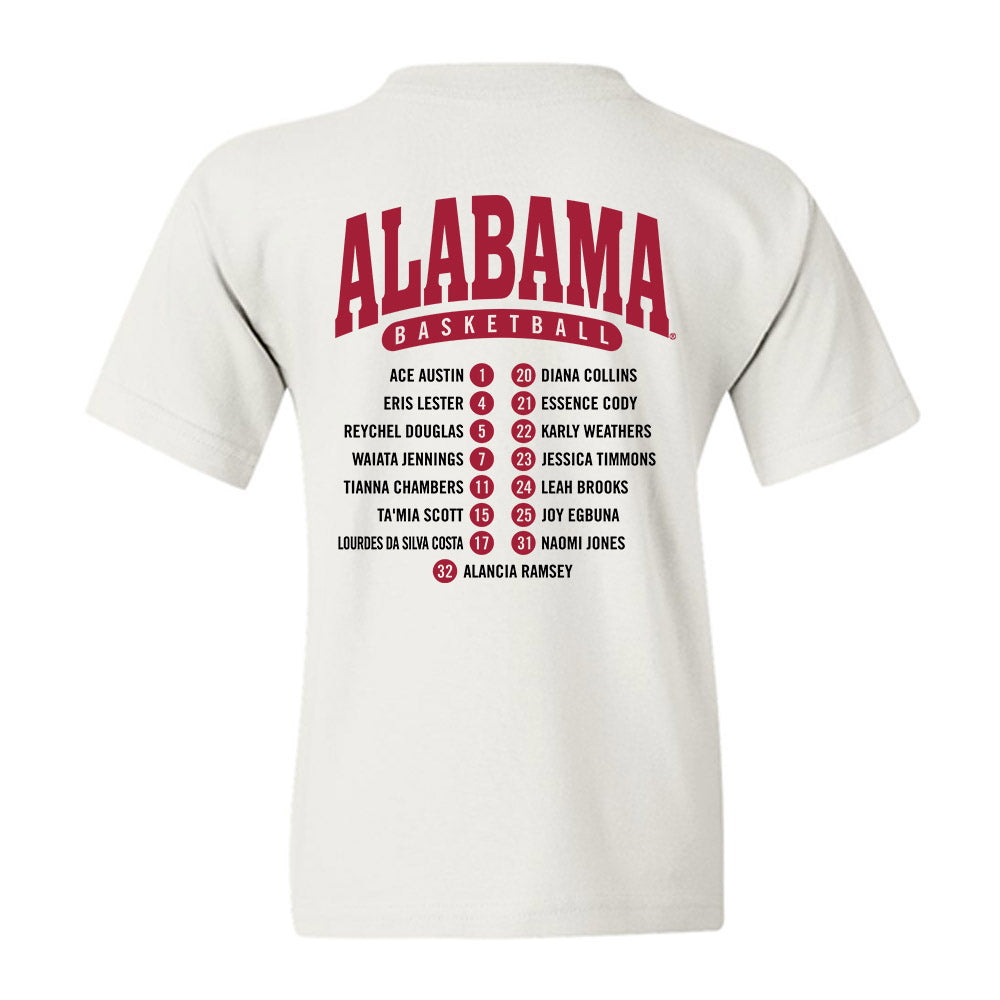 Alabama - NCAA Women's Basketball : - Roster List Youth T-Shirt-1