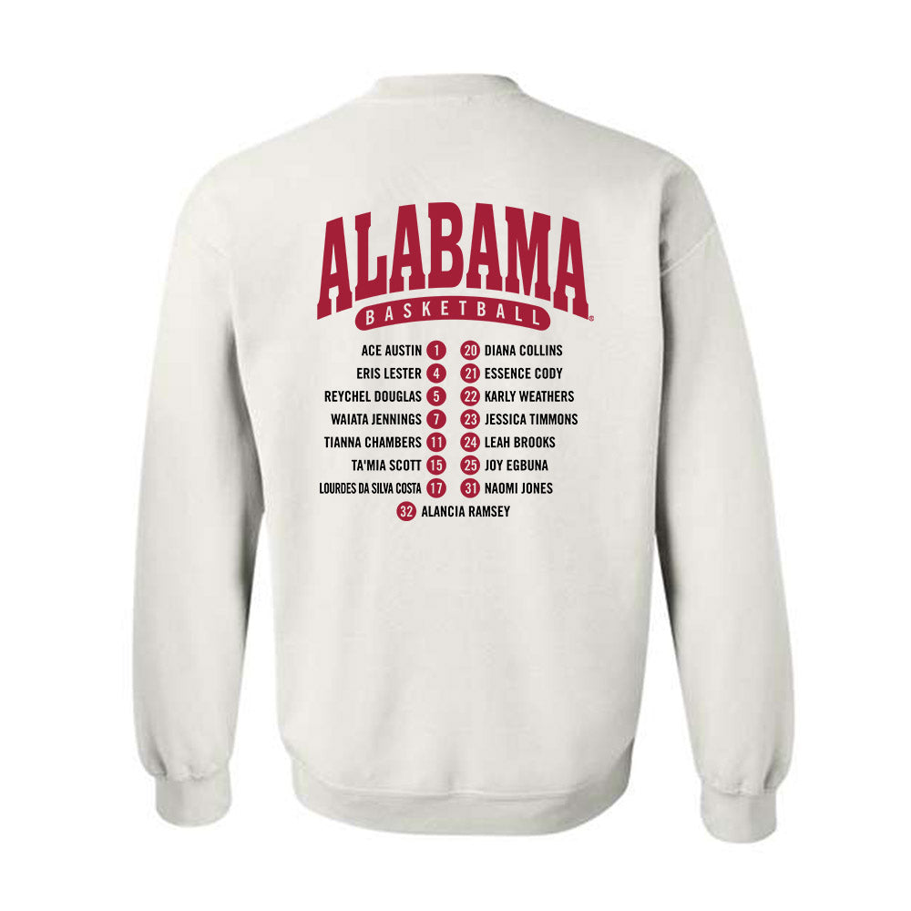 Alabama - NCAA Women's Basketball : - Roster List Crewneck Sweatshirt-1