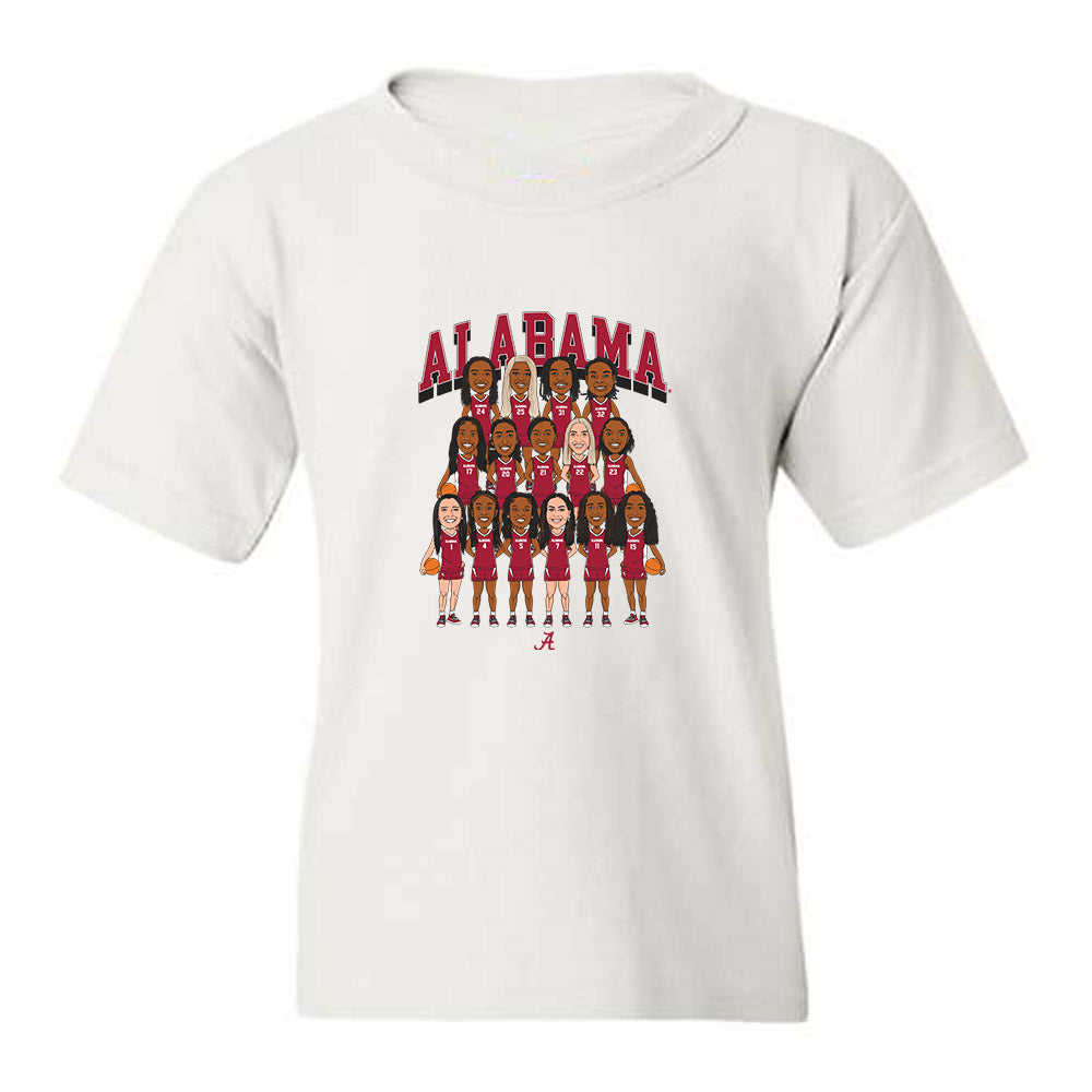 Alabama - NCAA Women's Basketball : - Team Caricature Youth T-Shirt-0