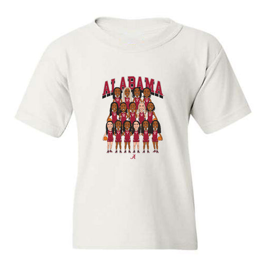 Alabama - NCAA Women's Basketball : - Team Caricature Youth T-Shirt-0