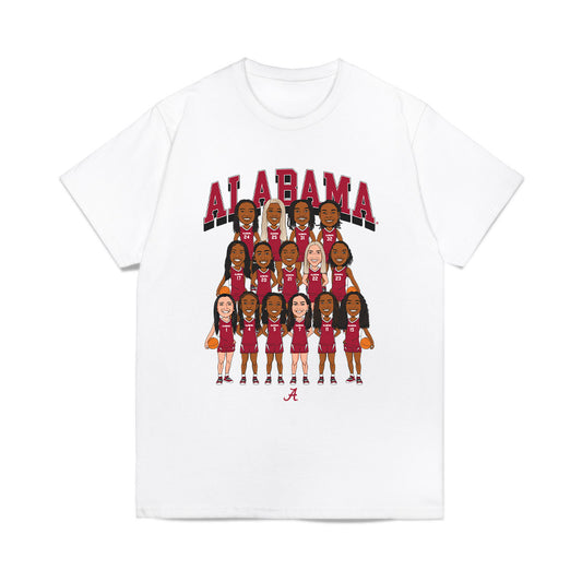 Alabama - NCAA Women's Basketball : - Team Caricature Comfort Colors T-Shirt-0