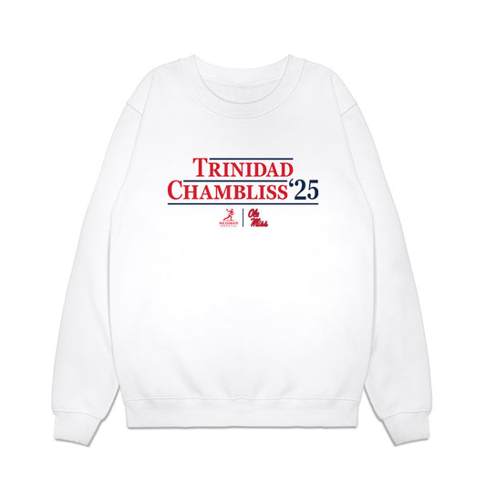 Ole Miss - NCAA Football : Trinidad Chambliss - Campaign Premium Crewneck Sweatshirt-0