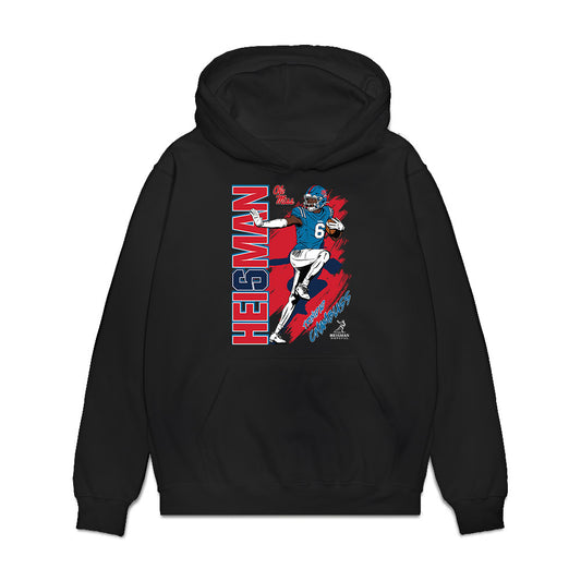 Ole Miss - NCAA Football : Trinidad Chambliss - Heisman Stance Premium Hooded Sweatshirt-0