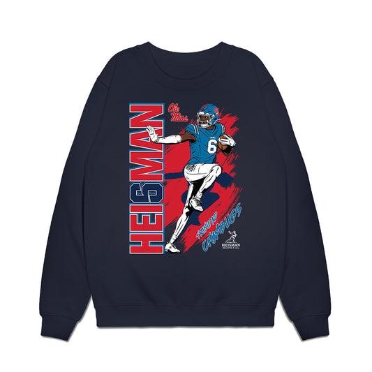 Ole Miss - NCAA Football : Trinidad Chambliss - Heisman Stance Premium Crewneck Sweatshirt-0
