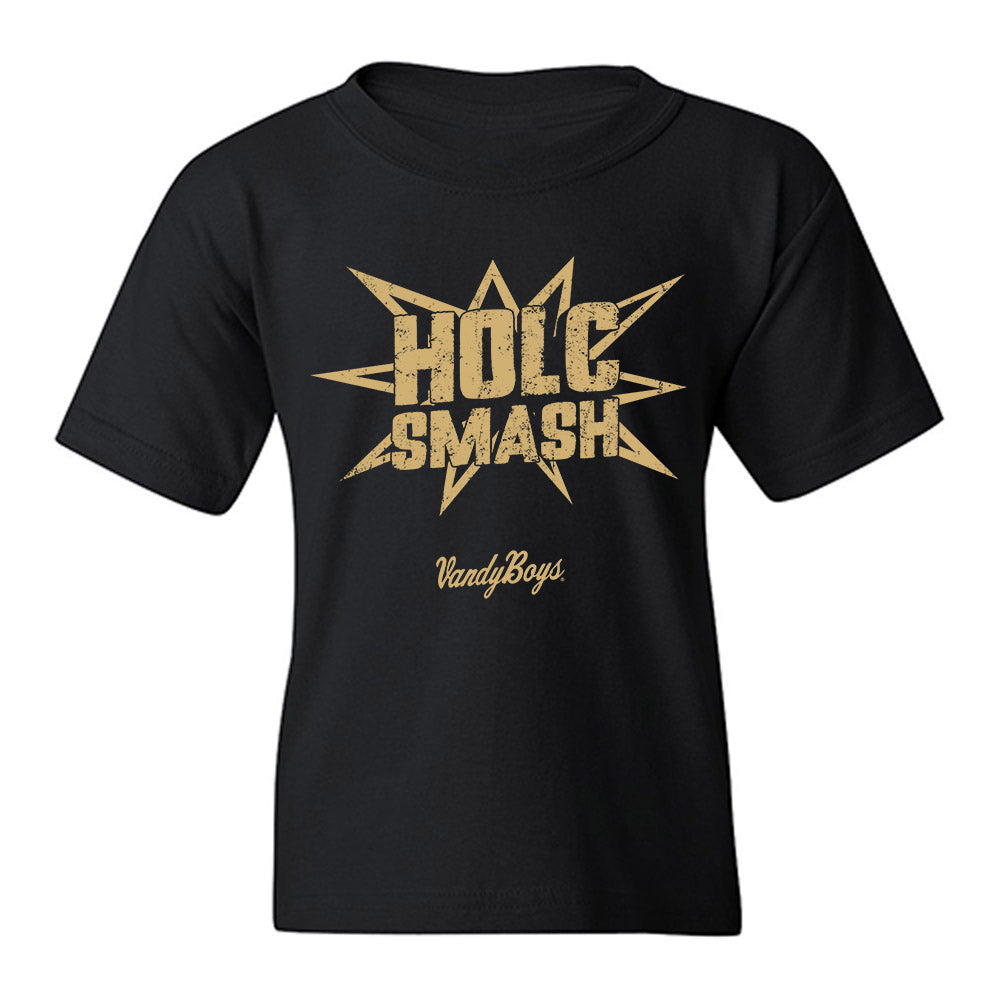 Vanderbilt - NCAA Baseball : Braden Holcomb - HOLC SMASH v2 Youth T-Shirt-0