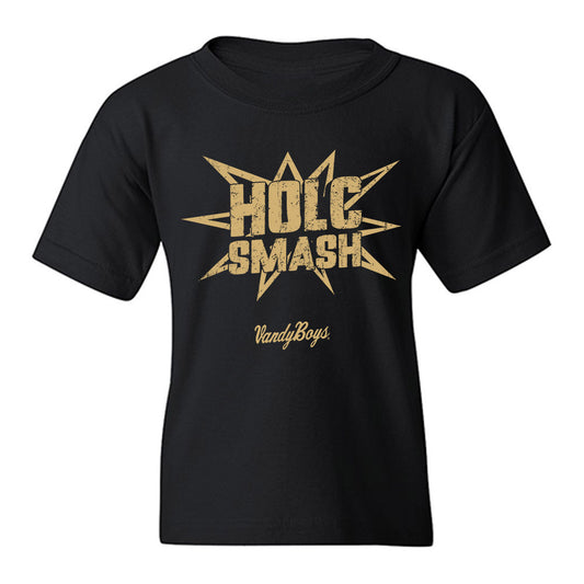 Vanderbilt - NCAA Baseball : Braden Holcomb - HOLC SMASH v2 Youth T-Shirt-0