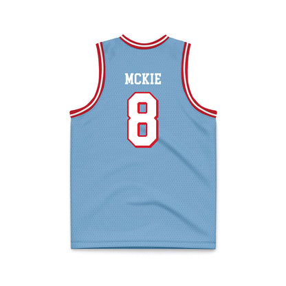 Dayton - NCAA Men's Basketball : Jaron McKie - Chapel Blue Basketball Jersey-1
