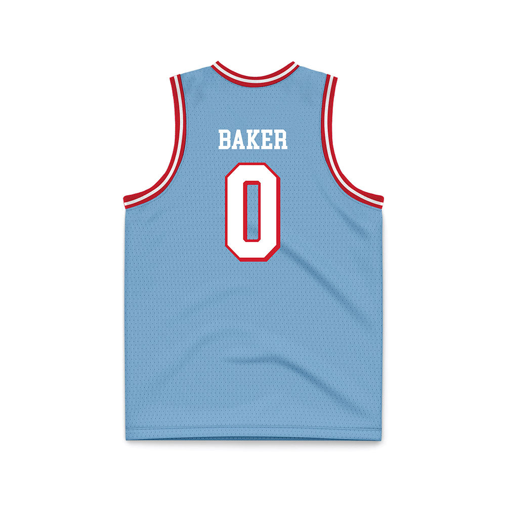 Dayton - NCAA Men's Basketball : Tyrone Baker - Chapel Blue Basketball Jersey-1