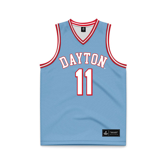 Dayton - NCAA Men's Basketball : Travis Perry - Chapel Blue Basketball Jersey-0