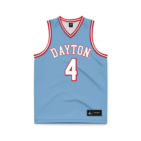 Dayton - NCAA Men's Basketball : Jordan Derkack - Chapel Blue Basketball Jersey-0