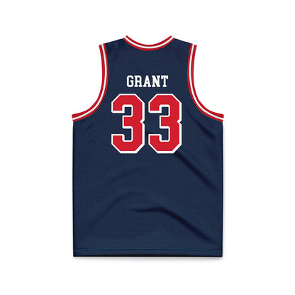 Dayton - NCAA Men's Basketball : Makai Grant - Navy Basketball Jersey-1