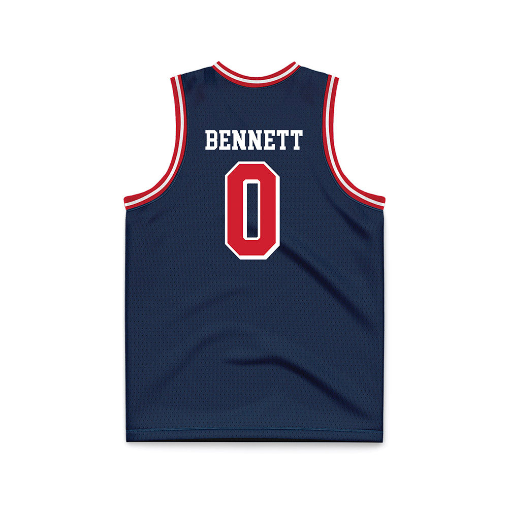 Dayton - NCAA Men's Basketball : Javon Bennett - Navy Basketball Jersey-1