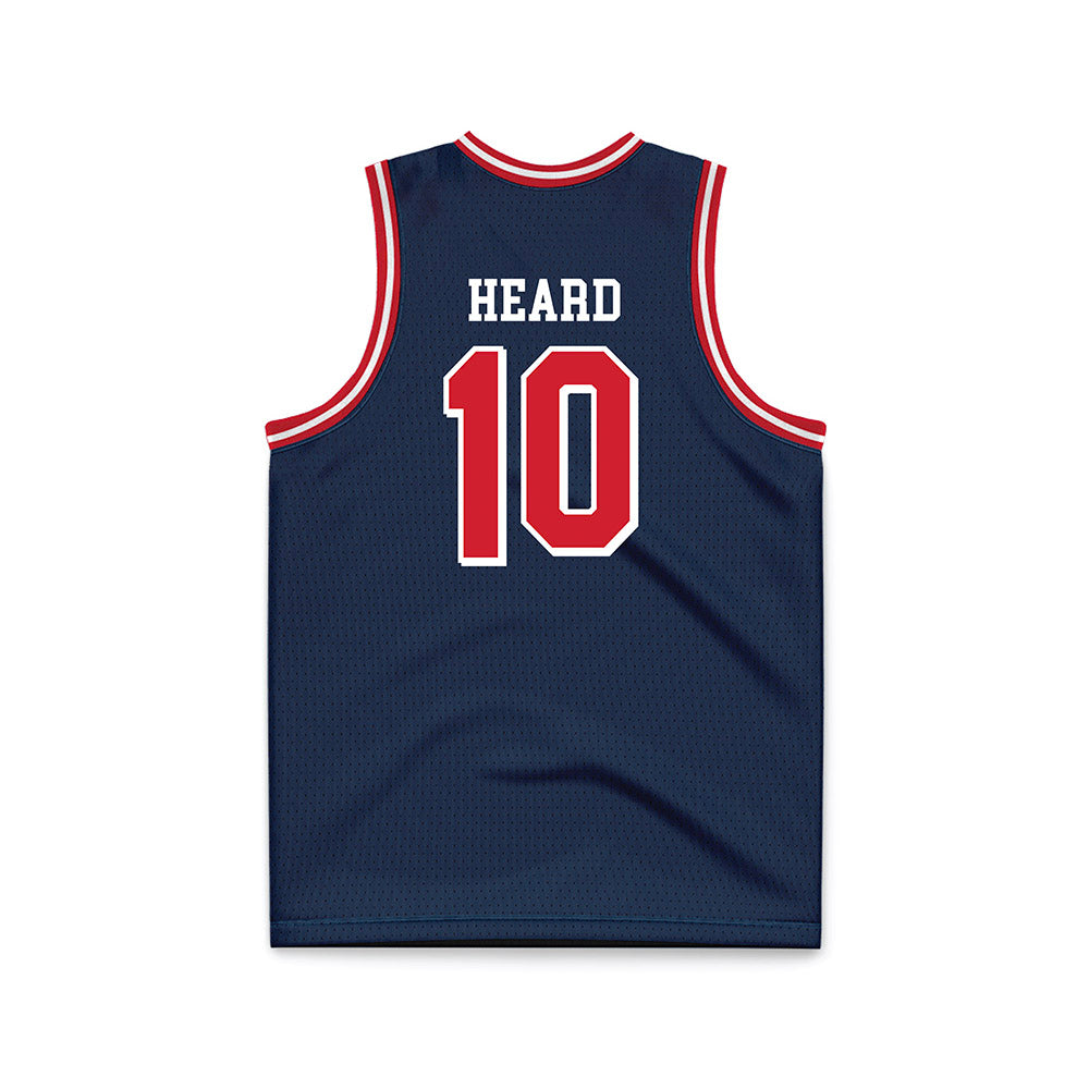 Dayton - NCAA Men's Basketball : Bryce Heard - Navy Basketball Jersey-1