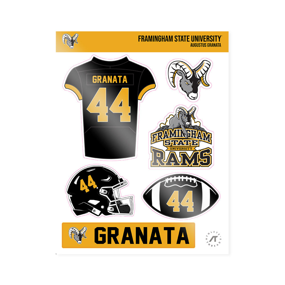 Framingham State - NCAA Football : Augustus Granata - Sticker Sheet-0