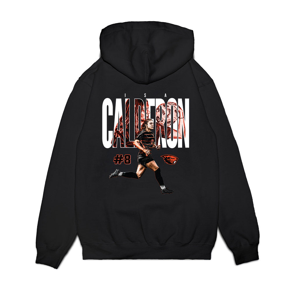 Oregon State - NCAA Women's Soccer : Isa Calderon - Graphic Premium Hooded Sweatshirt-1