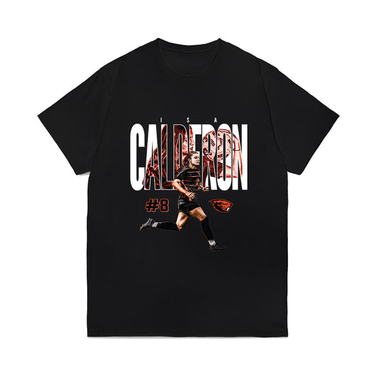 Oregon State - NCAA Women's Soccer : Isa Calderon - Graphic Comfort Colors T-Shirt-0
