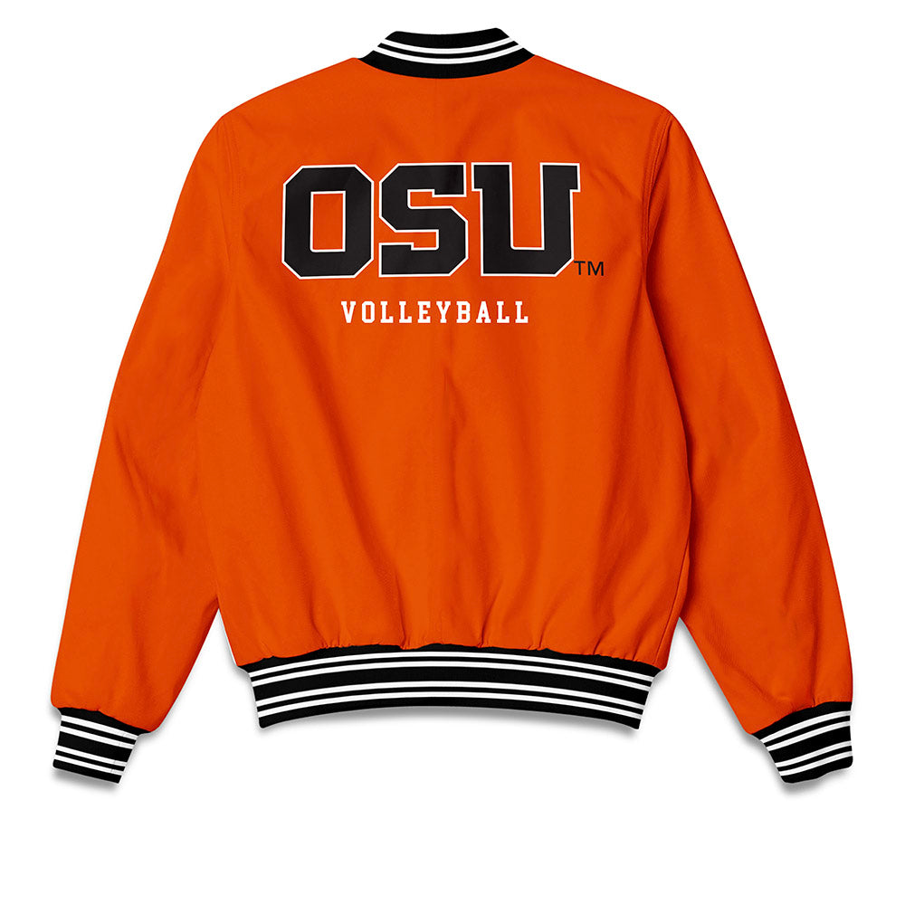 Oregon State - NCAA Women's Volleyball : Taylor Treahy - Bomber Jacket-1