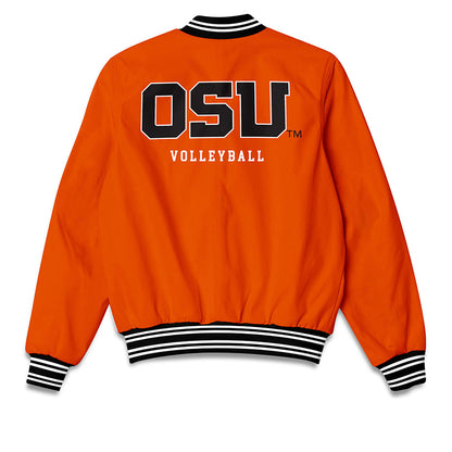 Oregon State - NCAA Women's Volleyball : Abby Lesagonicz - Bomber Jacket-1