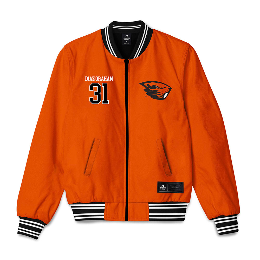 Oregon State - NCAA Men's Basketball : Jorge Diaz Graham - Bomber Jacket-0