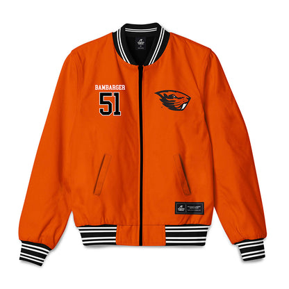 Oregon State - NCAA Softball : Paige Bambarger - Bomber Jacket-0