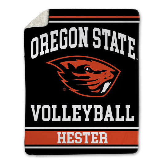 Oregon State - NCAA Women's Volleyball : Annika Hester - Blanket-0