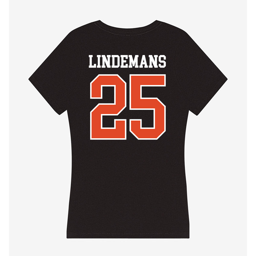 Oregon State - NCAA Women's Basketball : Keira Lindemans - Women's V-Neck T-Shirt-1
